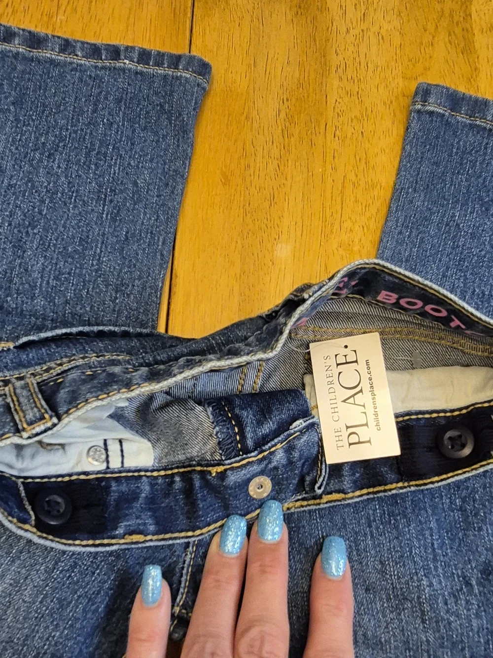 The Children's Place Medium Stonewashed Bootcut Blue Jeans Sz 5 Girls Denim